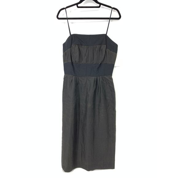 Vintage 1950's Lilli Diamond Women's Approx Size Small Sheath Midi Dress Black - Picture 1 of 5